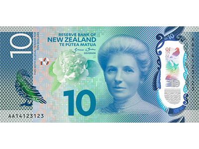NZ $10 note front