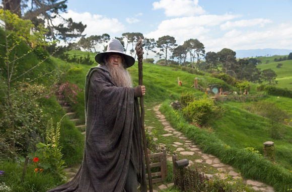 Gandalf the Grey in Hobbiton