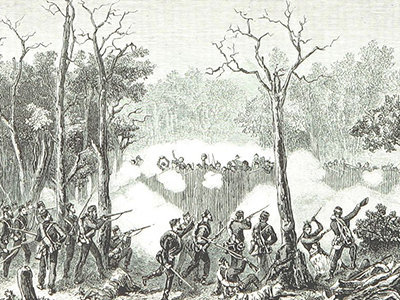 Drawing of the NZ land Wars 