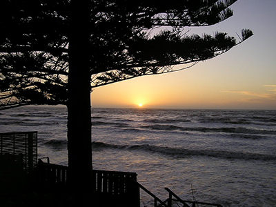 New Zealand Sunset at a beach